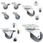 Vidaxl - roulettes pivotantes doubles 4 pcs 50 mm - roulettes pivotantes - roulettes doubles - chariots ...