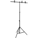 Support de fond en forme de t noir 91x60x(70 - 200) cm