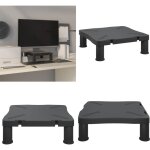 Vidaxl - support de moniteur noir 33, 5x34x10, 5 cm - support de moniteur - meuble tv - support pc - ...