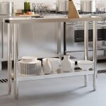 Vidaxl - table de travail de cuisine 110x30x85 cm acier inoxydable