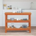 Vidaxl - tabli marron cire 110. 5 x 50 x 80 cm bois massif en pin