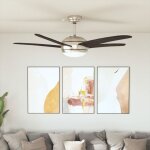 Vidaxl - ventilateur de plafond orn� avec lampe 128 cm marron