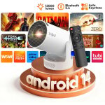 Vid�oprojecteurs syst�me android 14 le plus populaire, puce allwinner h726, d�codage vid�o 8k hd, mini ...