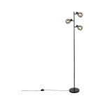 Vidro - lampadaire - 3 lumi�re - h 150 cm - noir - art deco - �clairage int�rieur - salon i chambre i ...