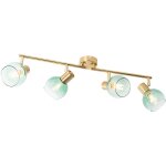 Vidro - spot plafond, plafonnier - 4 lumire - l 77 cm - vert - art deco - clairage intrieur - salon ...
