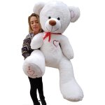 Viking choice - doudou peluche géante gros nounours 75 x 85cm - blanc et rouge Viking choice - doudou peluche géante gros nounours 75 x 85cm - blanc et rouge