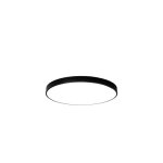 Plafonnier rond 40 x 6 cm ? bord m�tal noir ? led