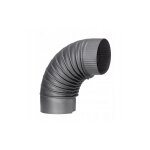 Viking choice - tuyau de pole - coude - 90 degrs - acier -  120 mm - noir