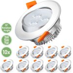 Vingo - lot de 10 spots encastrable led intégrés spots à encastrer blanc froid led spots orientables ... Vingo - lot de 10 spots encastrable led intégrés spots à encastrer blanc froid led spots orientables ...