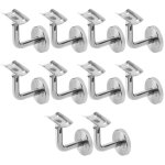 Support main courante 10 pices inox 304 pour rampe escalier support mural rampe bois argent