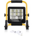 Swanew 50w projecteur de chantier led rechargeable camping extrieur 4 modes lampe d'atelier solaire