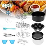 Vingo - swanew accessoires pour friteuse  air chaud set d'accessoires pour friteuse 12 pices pour friteuse ...