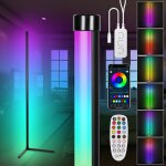 Swanew lampadaire led 7w led color dimmable rgb lampadaire coin lumire colonne lumineuse colore