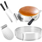 Swanew moule à gâteau trancheuse à gateau réglable couche mousse coupe gateau en acier inoxydable 4tlg ... Swanew moule à gâteau trancheuse à gateau réglable couche mousse coupe gateau en acier inoxydable 4tlg ...