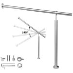 Vingo - swanew rampe d'escalier en acier affin rambarde main courante balustrade escalier pied de support ...