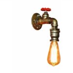 Vintage applique murale industrielle ancienne luminaire tube conduite d'eau retro pour maison caf� cuisine ...