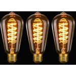 Vintage edison ampoule e27 led st64, 4w spirale flexible courbé led filament e27 ampoule décorative antique ... Vintage edison ampoule e27 led st64, 4w spirale flexible courbé led filament e27 ampoule décorative antique ...