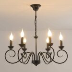 Lustre style traditionnel pays, vintage bougie rglable en hauteur suspension luminaire lustre suspendu ...