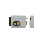 Serrure lectrique en applique avec bouton v97 - viro argent droite poussant