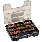 Vis � bois et agglom�r� rocket empreinte pozi, acier bichromat� - coffret de 1000 vis + 2 embouts pz2 ...