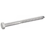 Vis � bois t�te hexagonale - tirefond - inox a4 6x40 mm - bo�te de 200