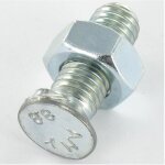 Vis express - boulon de charrue t�te frais�e tf m12x40 2 ergots classe 8. 8 acier zingu� - 1 piece
