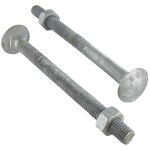 Vis express - boulon (vendu avec ecrou) trcc japy t�te ronde collet carr� m10x220 filet�e sur 100 classe ...