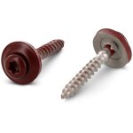 Vis express - vis faitage tte fraise bombe tfb torx t20 inox a2 ral3009 rouge oxyde 4. 5x100rd. epdm ...