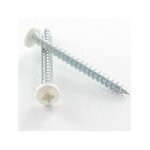 Vis express - vba vis bois agglo t�te ronde tr pozi n�2 5x50 acier zingu� laqu� blanc ral9010 blanc pur ...