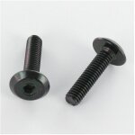 Vis mtaux tte plate cl de 4 hc4 m6x50 acier zingu noir - 30 pices