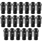 Vis de pneu de voiture �crou en aluminium de roue de course m12x1. 5 (noir)