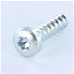 Vis pvc trilobe t�te cylindrique bomb�e tcb torx t15 4x16 filet 45 acier zingu�