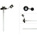 Wovar ? vis � t�le ondul�e galvanis�e avec capuchon noir ? longueur 110 mm ? p�n�tration 25 mm dans le ...