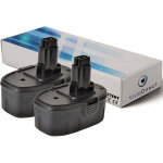 Visiodirect - lot de 2 batteries pour black et decker cd18ca perceuse sans fil 3000mah 18v