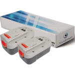 Visiodirect - lot de 2 batteries pour black et decker firestorm gpc1800 perceuse sans fil 3000mah 18v ...