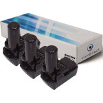 Visiodirect - lot de 3 batteries pour hitachi fch 10dl perceuse visseuse 1500mah 10. 8v