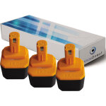 Visiodirect - lot de 3 batteries pour ryobi ccd1201 perceuse visseuse 3300mah 12v