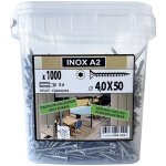 Vissal - seau 1000 vis à bois terrasse torx 4 x 50 mm inox a2 Vissal - seau 1000 vis à bois terrasse torx 4 x 50 mm inox a2