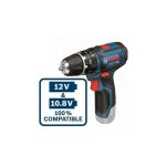 Visseuse perceuse percussion bosch 10, 8v / 12v li - ion gsb12v - 15 nue