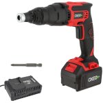 Oxeo ? visseuse � plaque de pl�tre sans fil 18v ? �clairage led ? r�glage de profondeur 2mm ? batterie ...