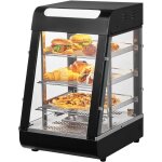 Vitrine chauffante commerciale a 3 niveaux, presentoir a chaud 1000 w, avec lumiere, etagere reglable ... Vitrine chauffante commerciale a 3 niveaux, presentoir a chaud 1000 w, avec lumiere, etagere reglable ...