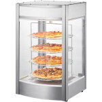Vitrine chauffante commerciale pour pizza 14 po, presentoir a chaud 4 niveaux, chauffage a vapeur rotatif, ...