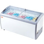 Vitrine refrigeree a creme glacee commerciale, comptoir a glace 460 l, congelateur mobile avec dessus ...