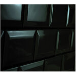 Carrelage mural faence effet carreau metro metro 15x7, 5 cm noir - mat - bote de 0. 50 m2 - gioia materia ...