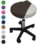 Drap housse de protection en ponge pour tabouret rond - marron fonc vivezen