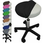 Drap housse de protection en ponge pour tabouret rond - noir vivezen