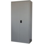 Vivol - armoire de classement - ensemble de 2 - 90x185 cm - gris - avec porte battante