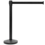 Vivol - potelet � sangle r�tractable - poteau noir avec sangle noire