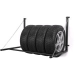 Tag�re murale pour pneus et jantes - r�glable et pliable