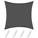 Voile d'ombrage carr 4x4m, toile ombrage solaire impermable et rsistante, pour patio jardin terrasse, ...